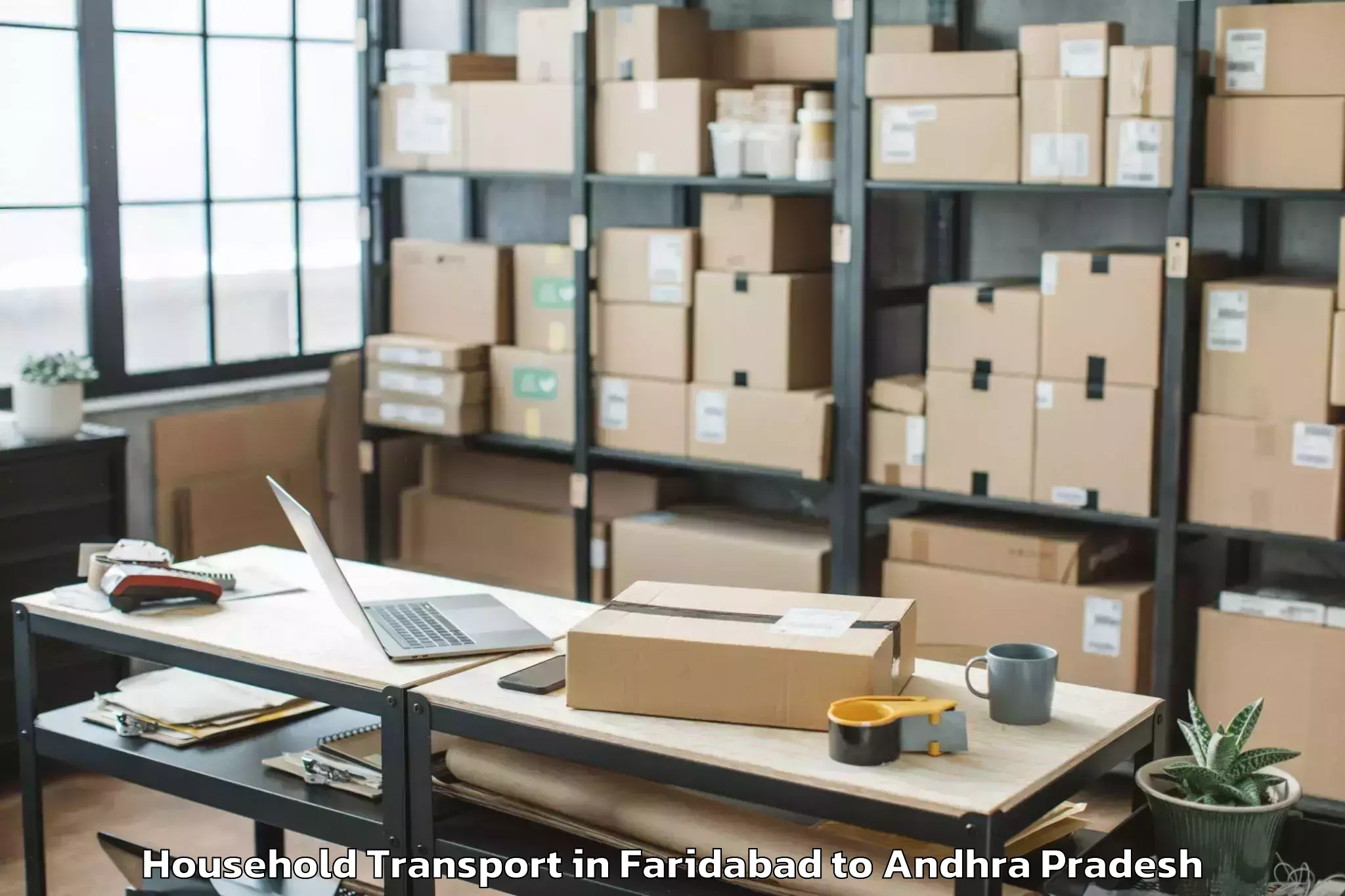 Top Faridabad to Sanjamala Household Transport Available